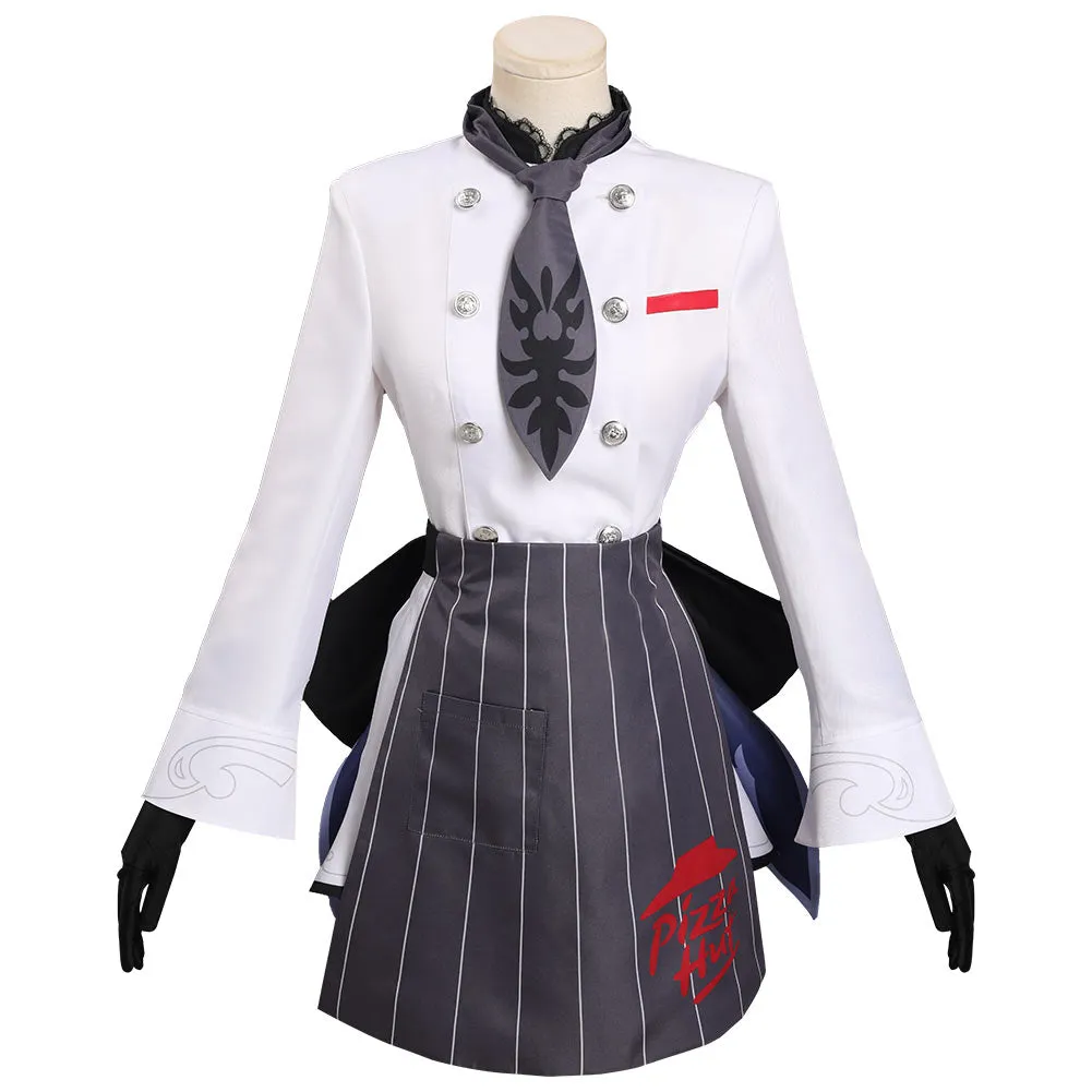 Genshin Impact X Pizzahut - Eula Cosplay Costume Outfits Halloween Carnival Suit
