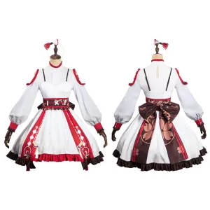 Genshin Impact Yae Miko Lolita  Cosplay Costume Halloween Carnival Suit
