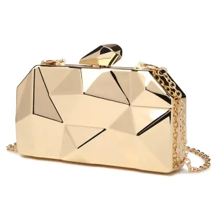 Geometric Mettalica Clutch Bag
