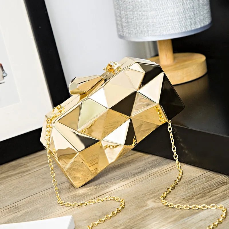 Geometric Mettalica Clutch Bag