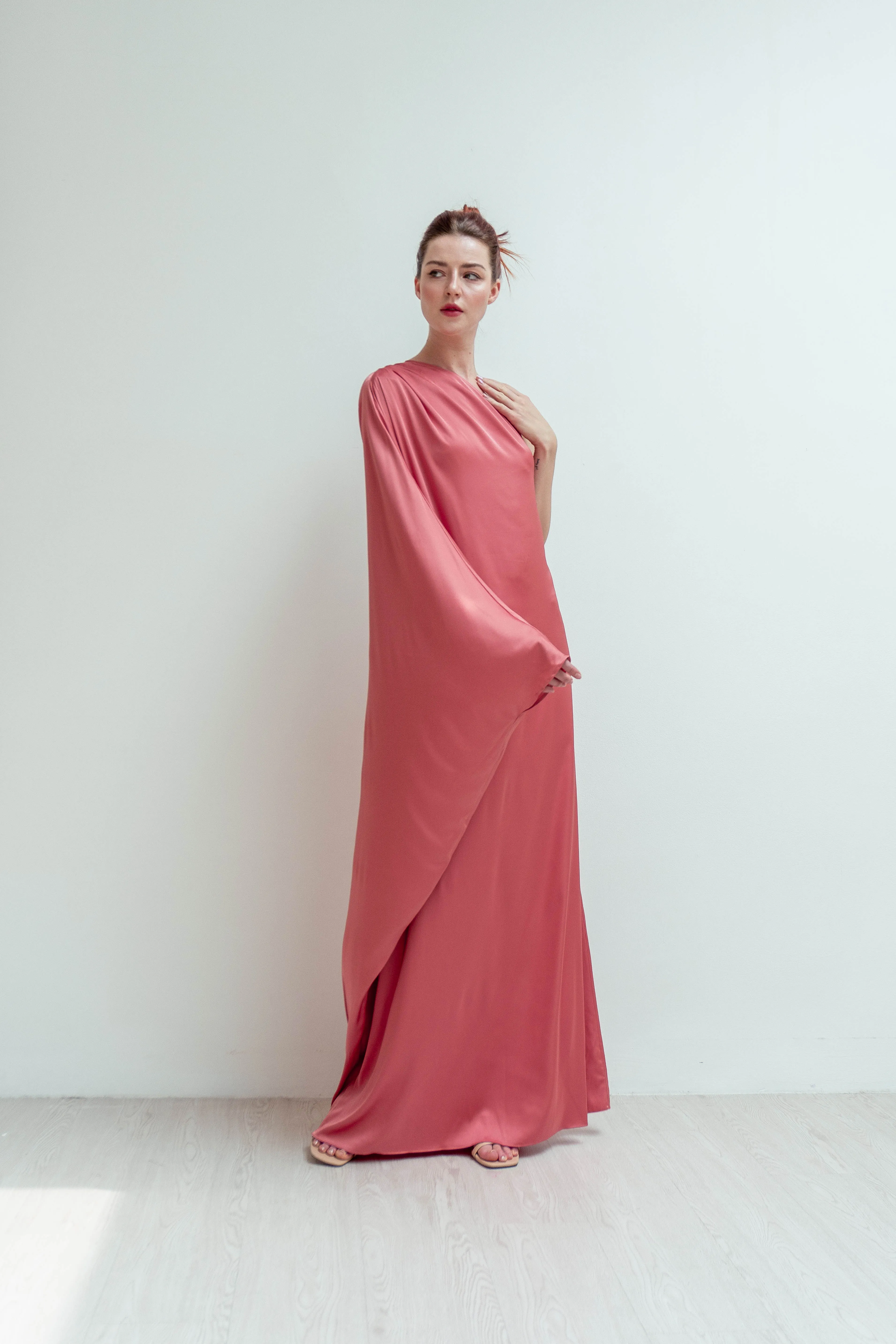 Georgia One Shoulder Floor Length Dress