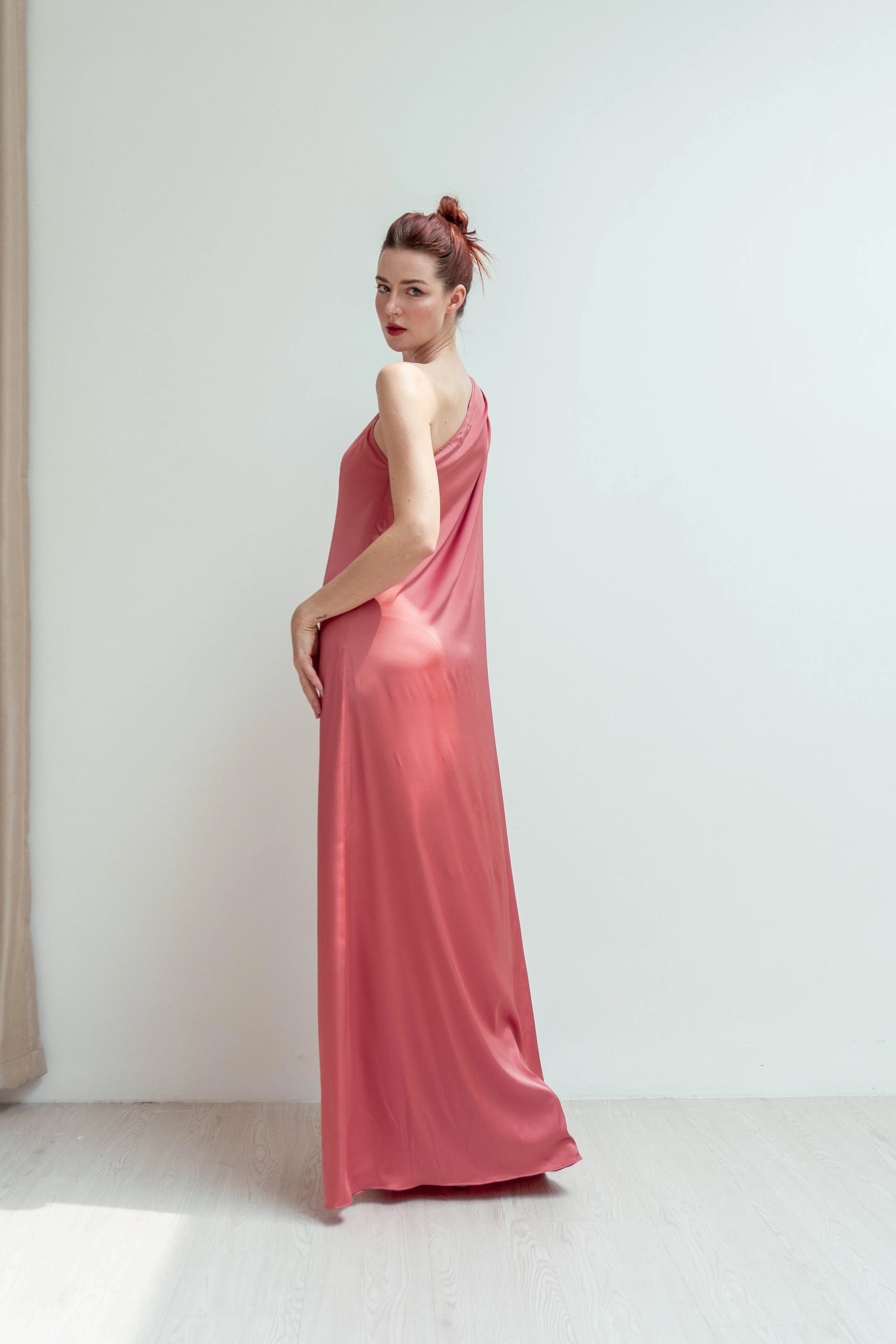 Georgia One Shoulder Floor Length Dress