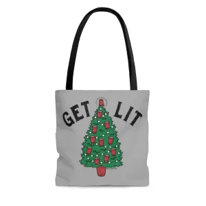 Get Lit Christmas Tree Tote Bag