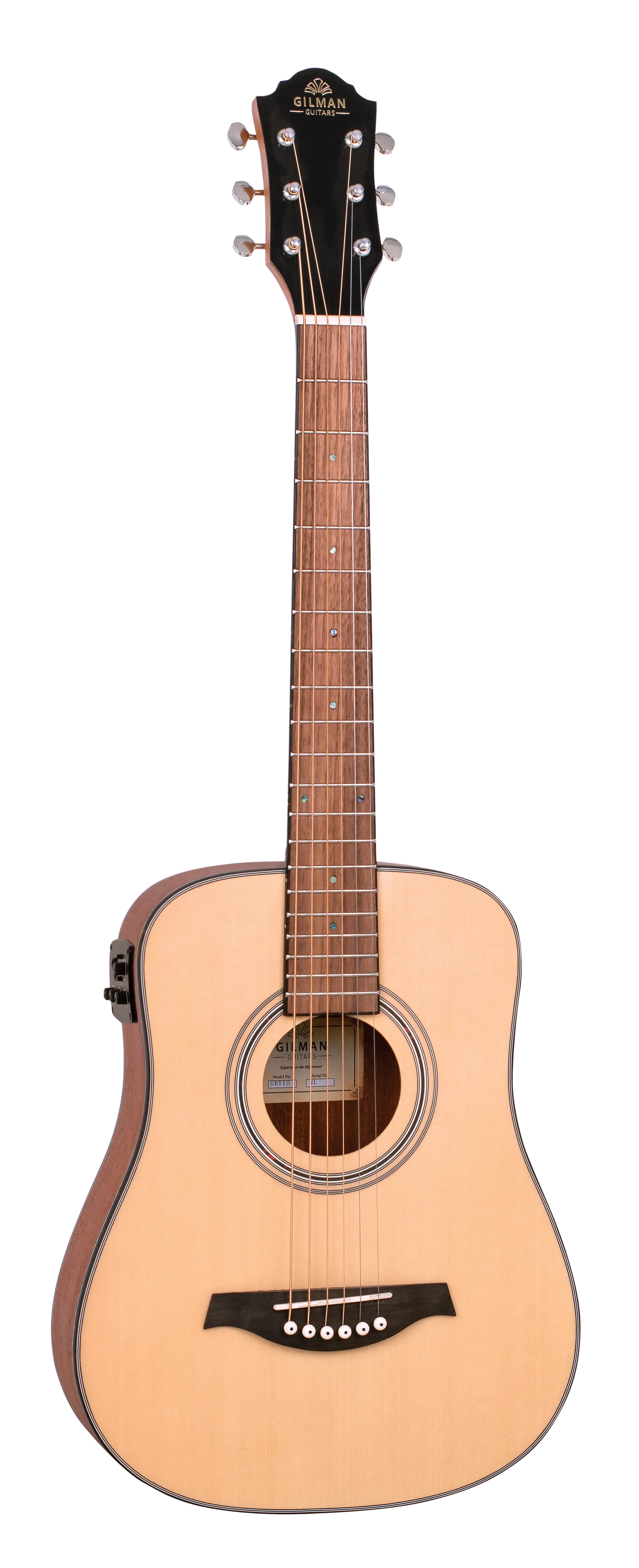 Gilman Mini Dreadnought Traveller electric/acoustic guitar.