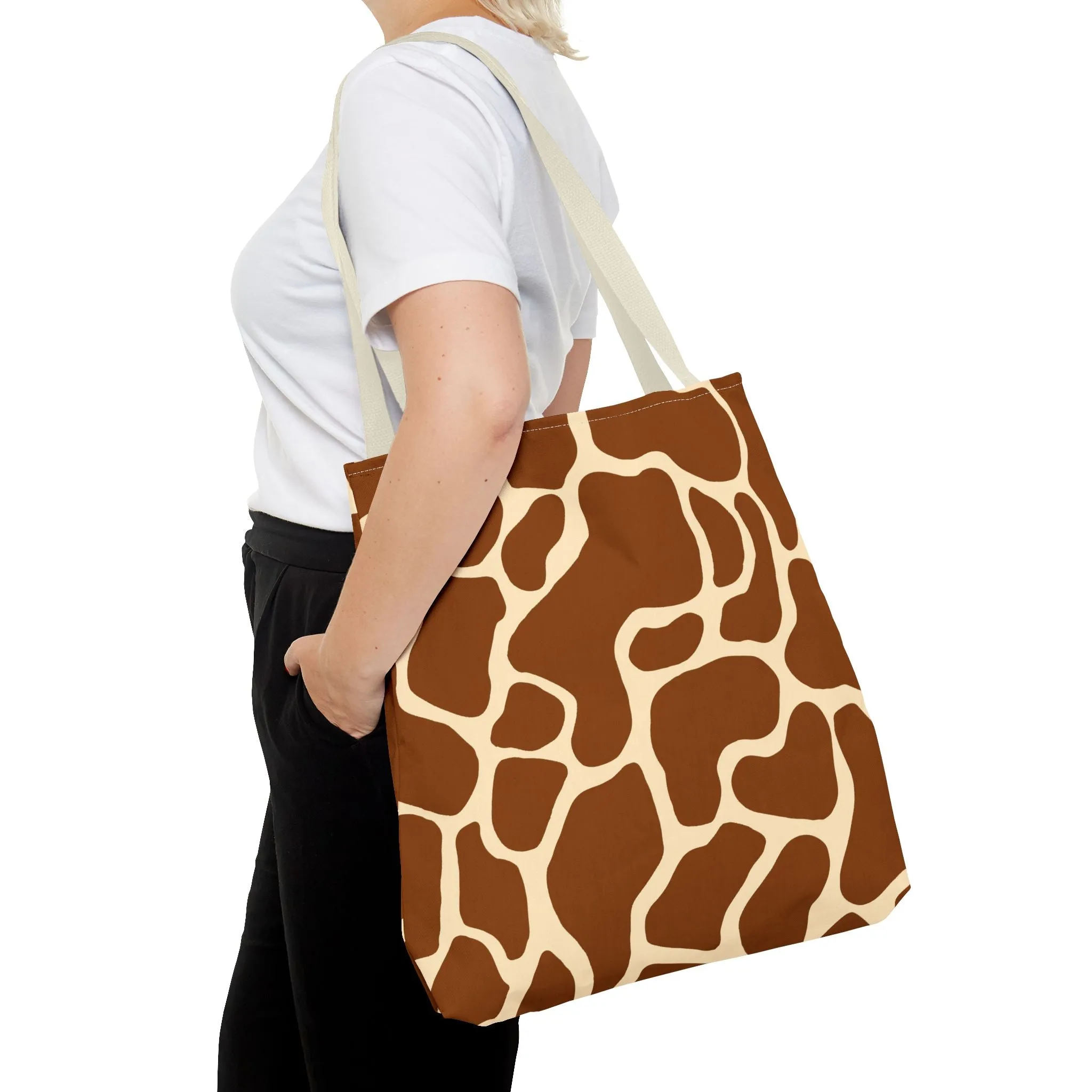Giraffe Print Tote Bag - Stylish and Eco-Friendly