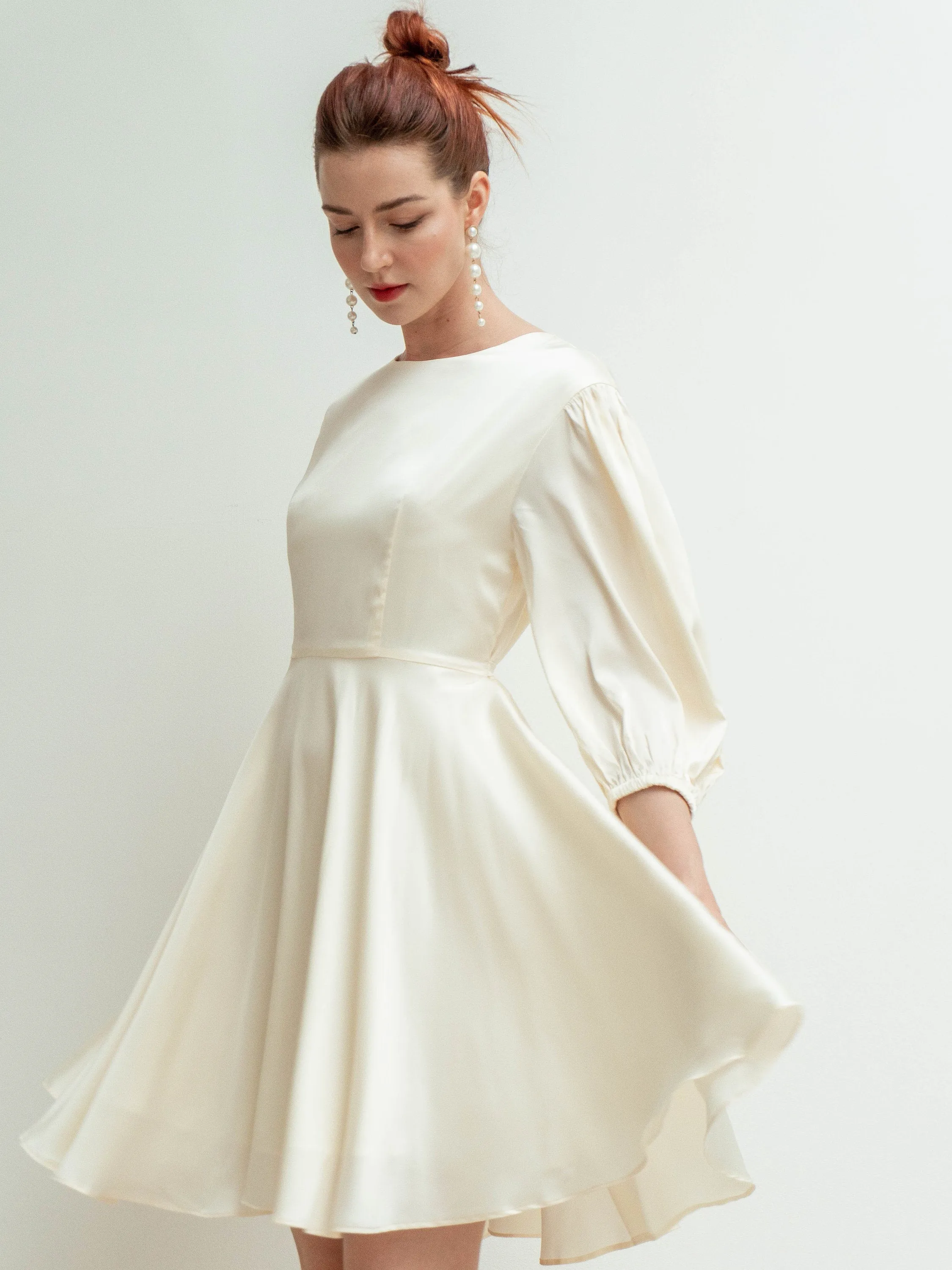 Gloria Puff Sleeves Mini Dress