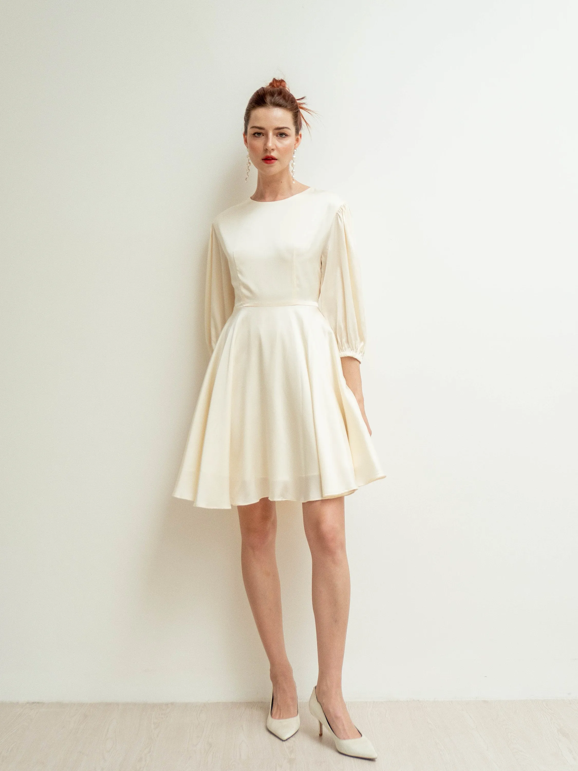 Gloria Puff Sleeves Mini Dress