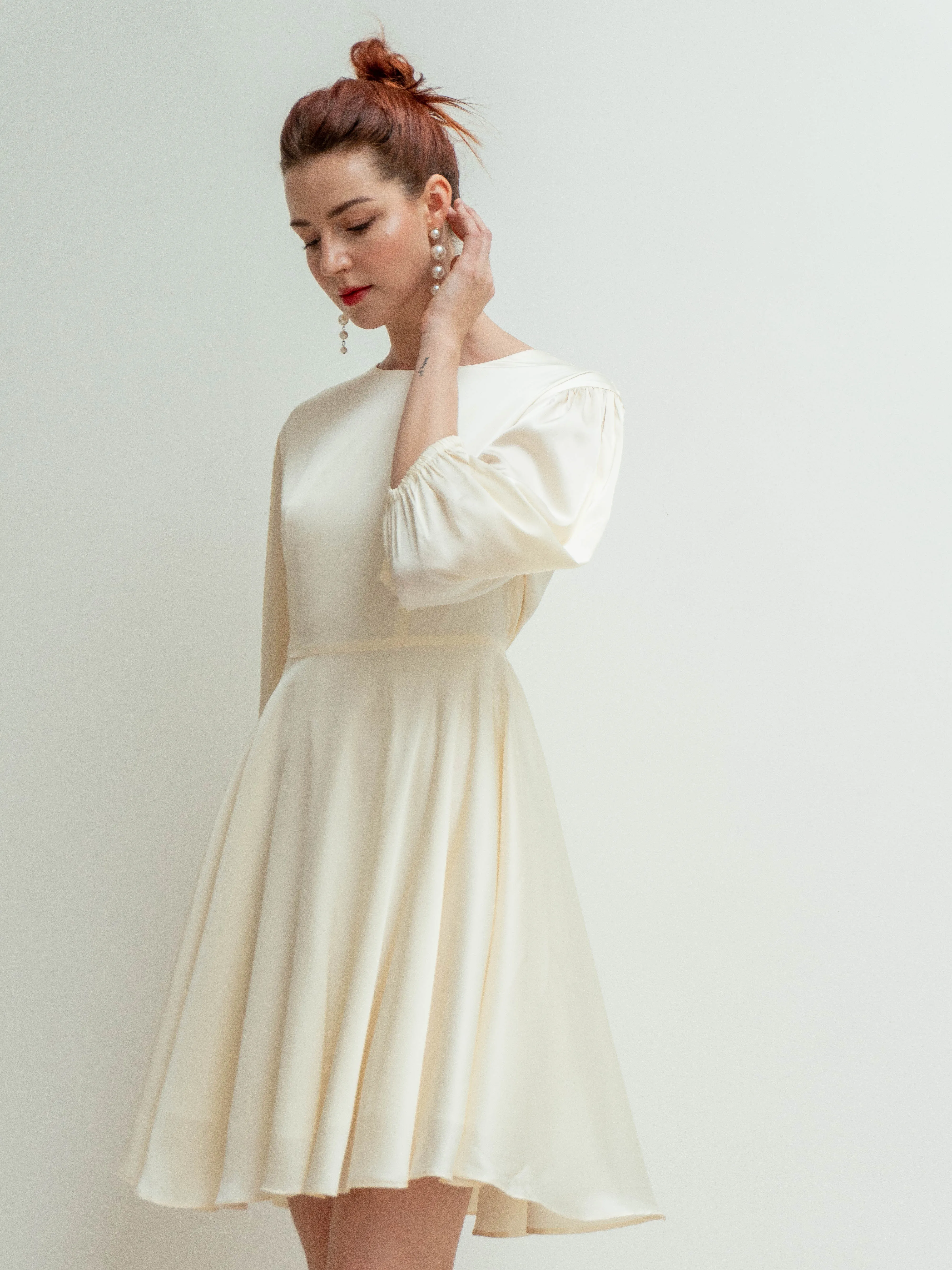 Gloria Puff Sleeves Mini Dress
