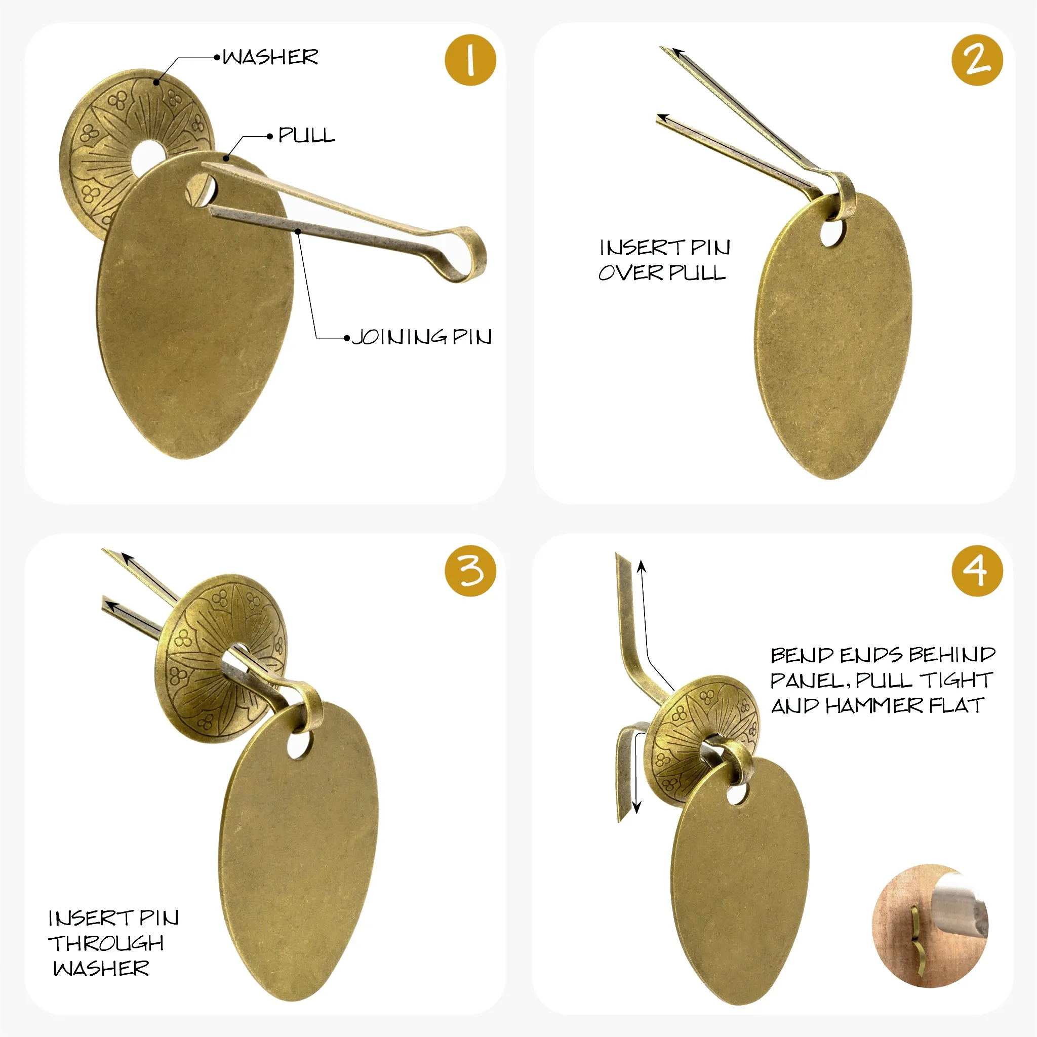 Golden Egg Pulls 3" - Set of 2