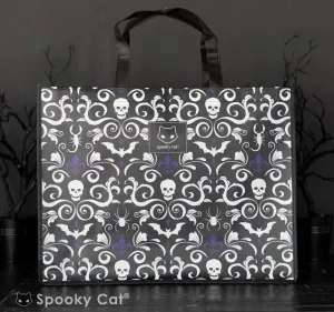 Gothic Skull Damask Tote Bag