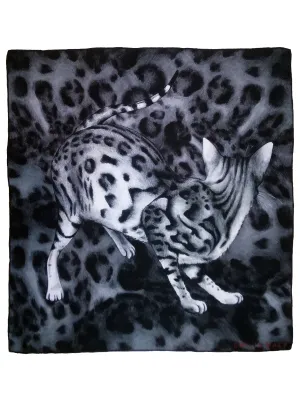 GRAND BENGAL / GREY Print Silk Scarf