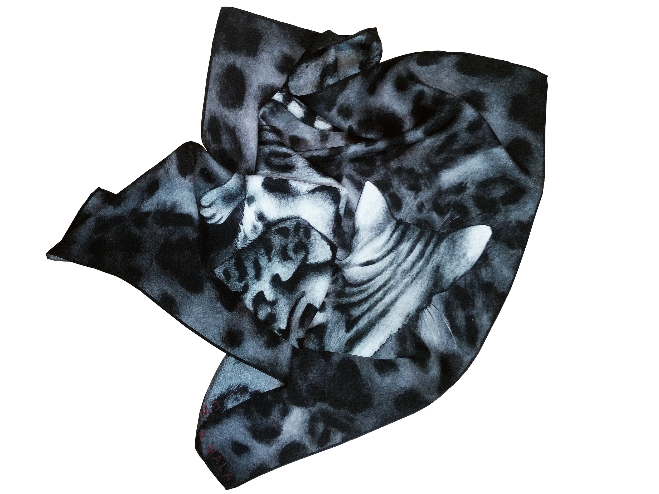 GRAND BENGAL / GREY Print Silk Scarf