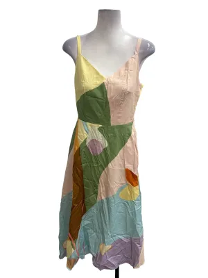 Green Abstract Dress OSN