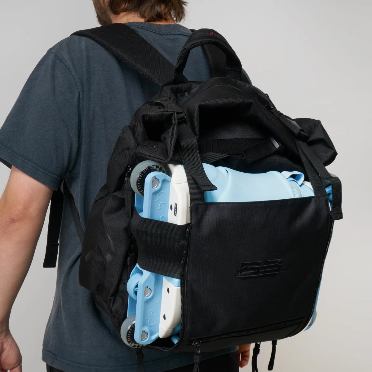 Ground Control Black Rolltop Backpack