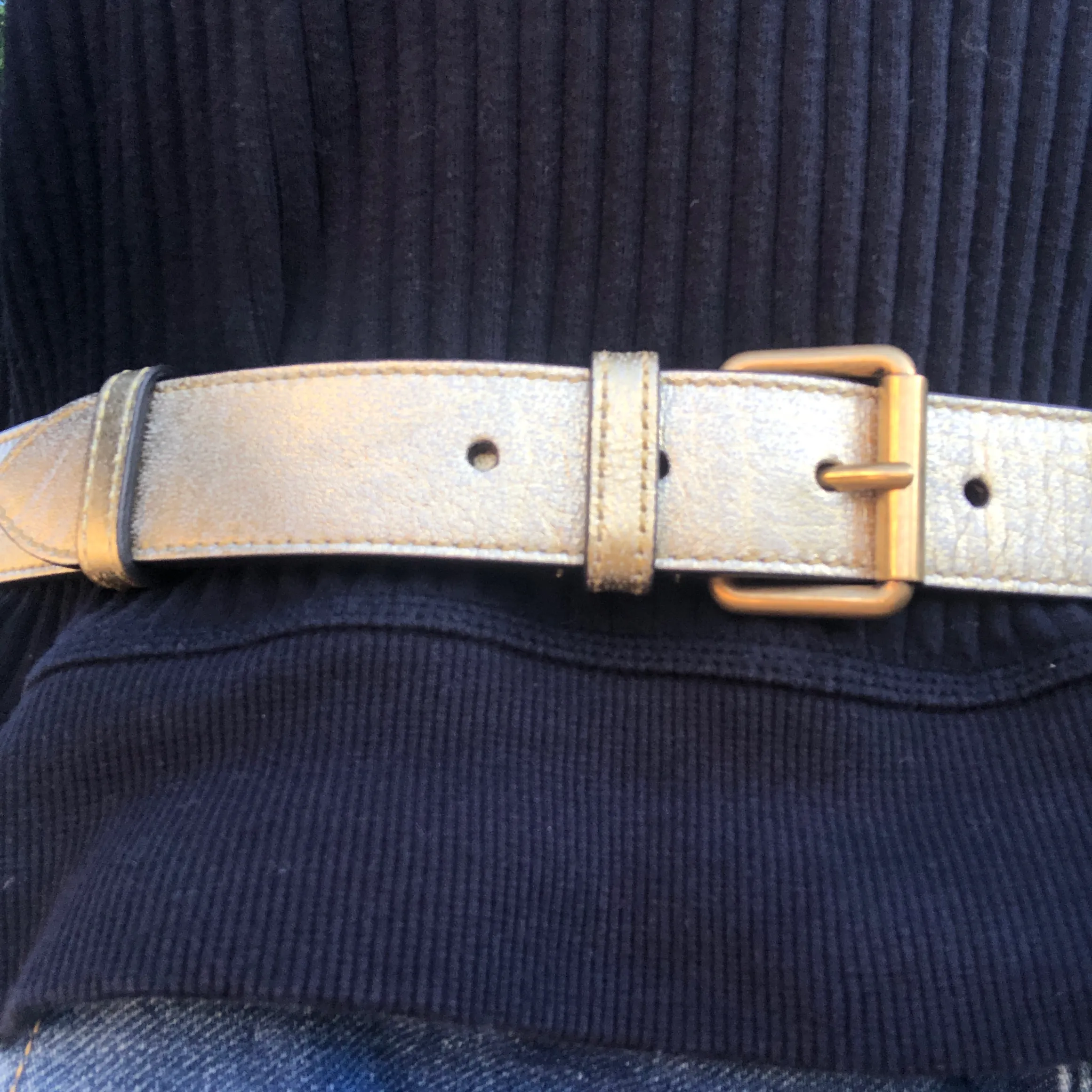 Gucci GG Metallic Matelasse Marmont Belt Bag in Pink and Yellow
