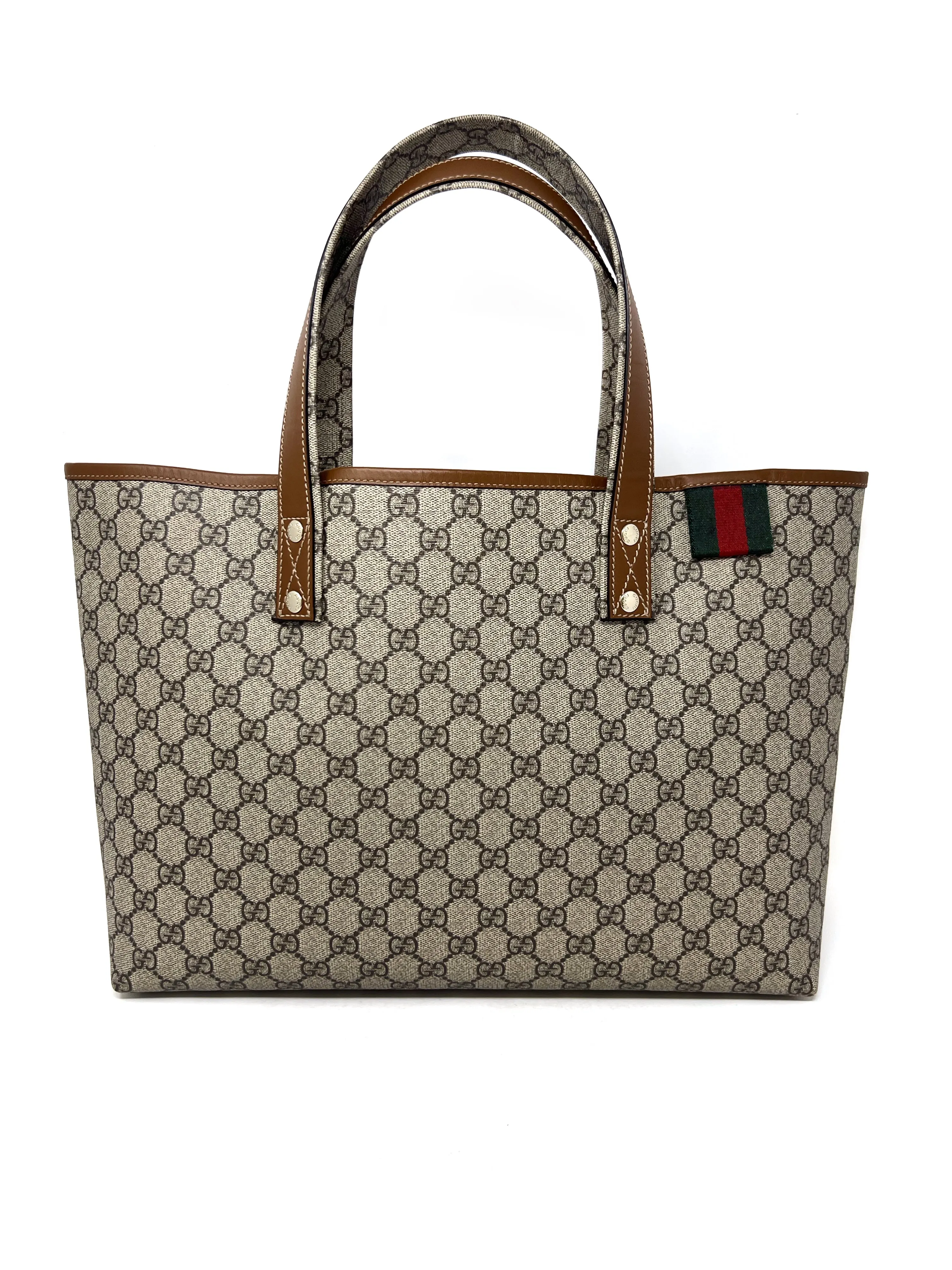 Gucci Monogram GG Supreme Coated Canvas Web Loop Tote