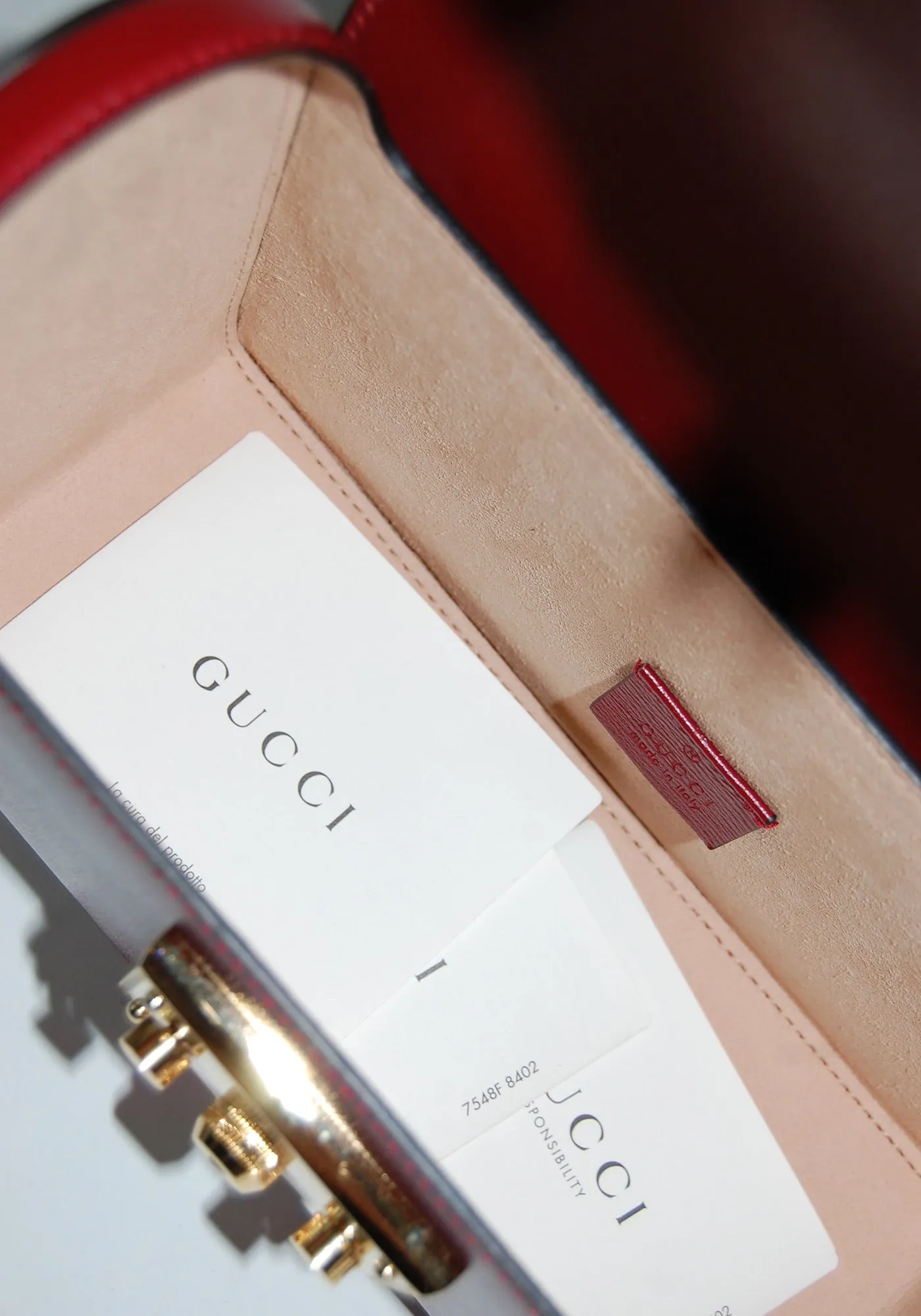 Gucci Red Padlock Handbag