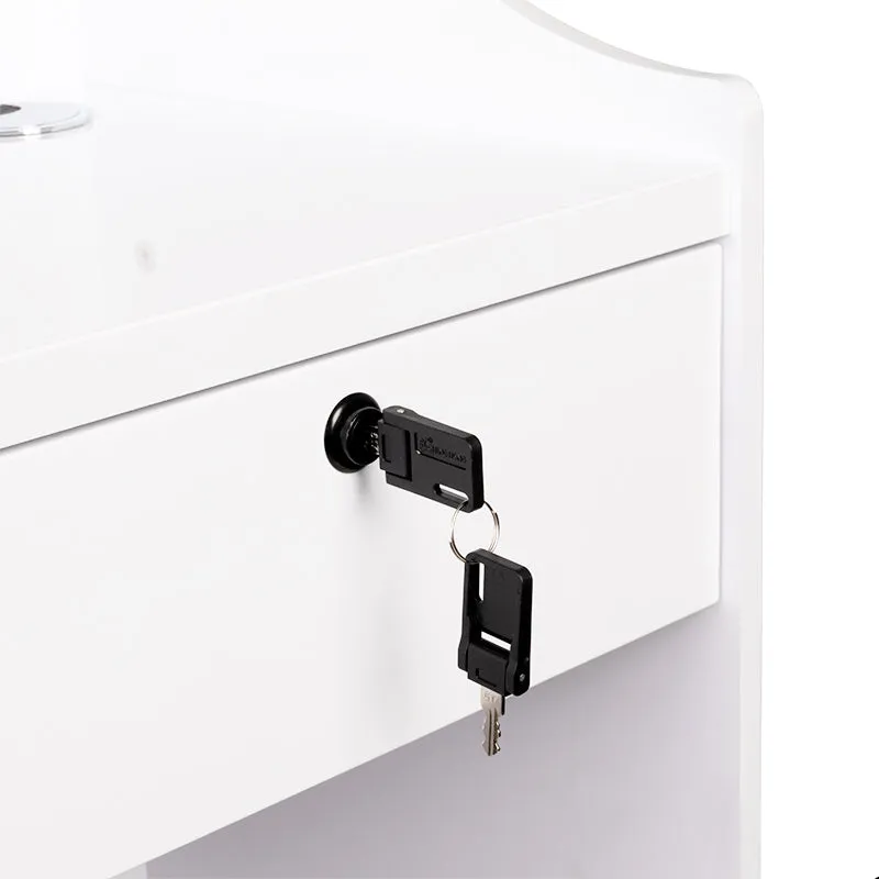 HAIR SYSTEM RECEPTION DESK E006A WHITE