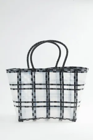 HAMPTONS BASKET BLACK TOTE