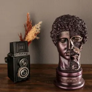 Hand Crafted Bronze Hermes Bust Statue