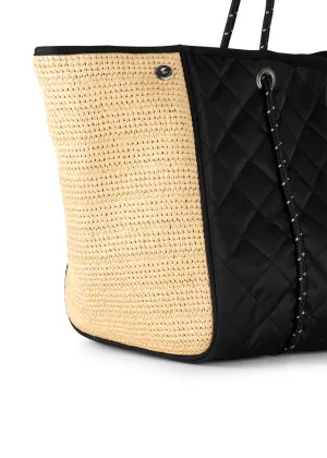 Haute Shore Greyson Tote Black Raffia