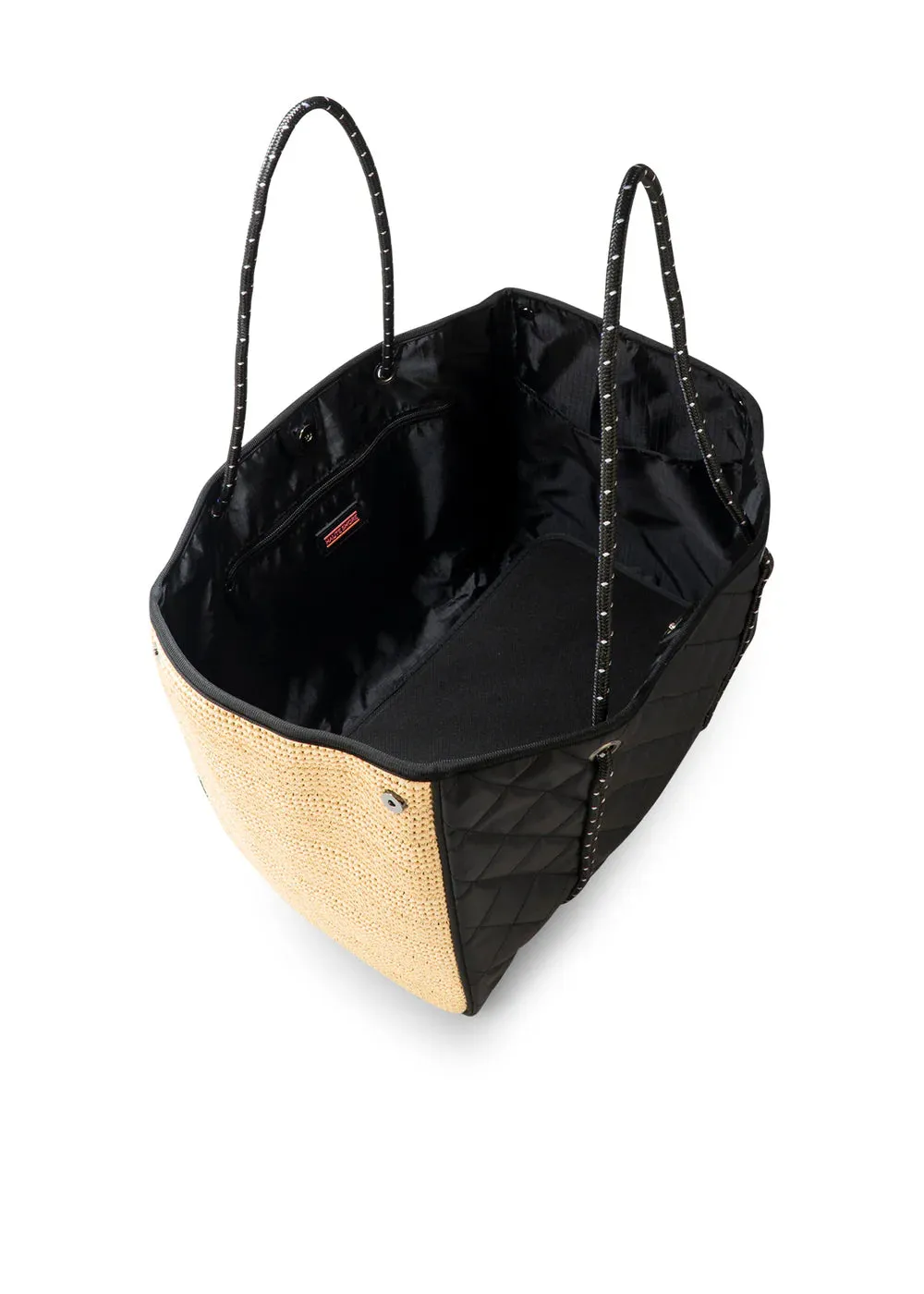 Haute Shore Greyson Tote Black Raffia