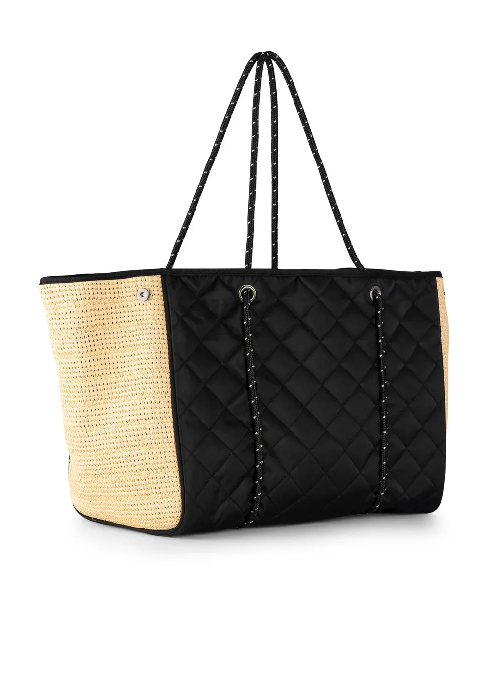Haute Shore Greyson Tote Black Raffia
