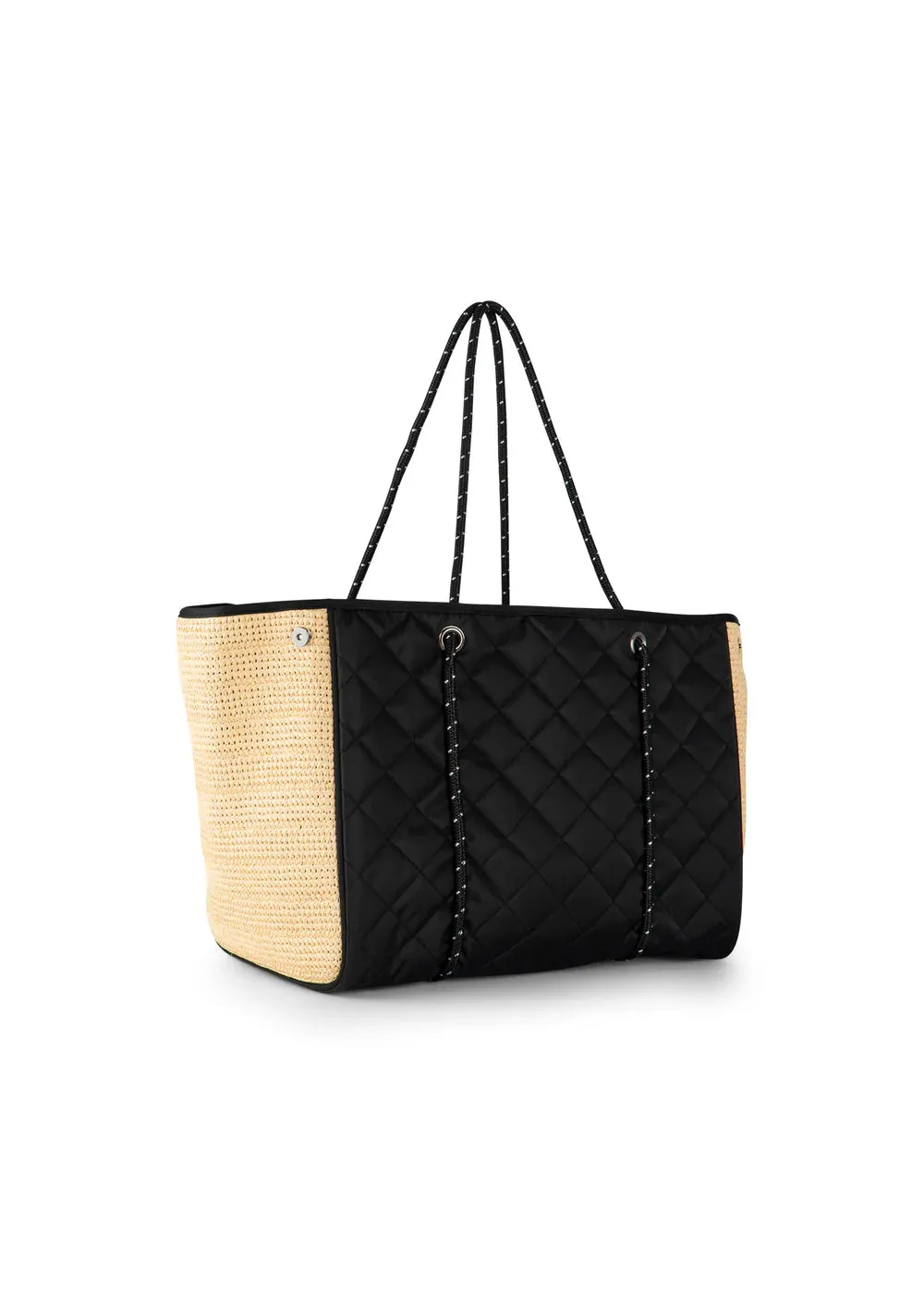 Haute Shore Greyson Tote Black Raffia