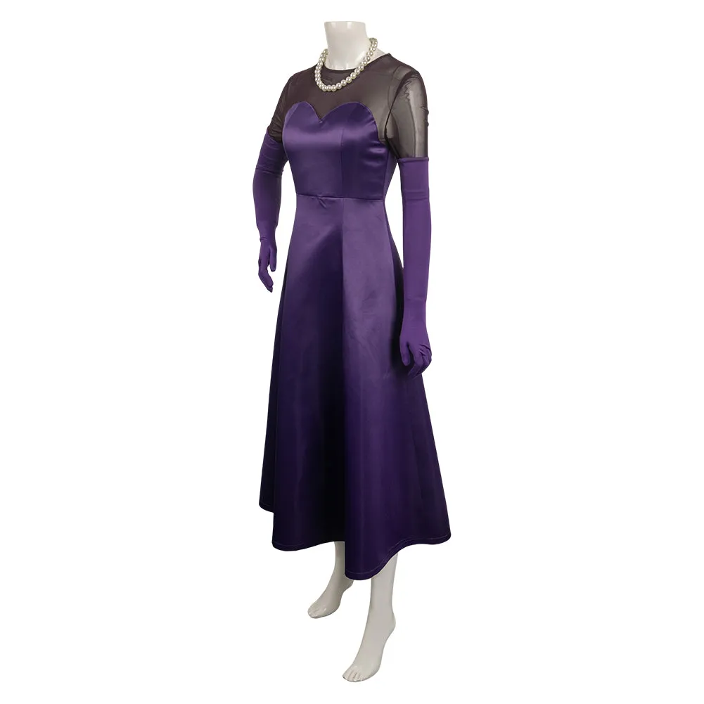 Hazbin Hotel Queen of Hell Lilith Purple Gown Dress Cosplay Costume Outfits Halloween Carnival Suit