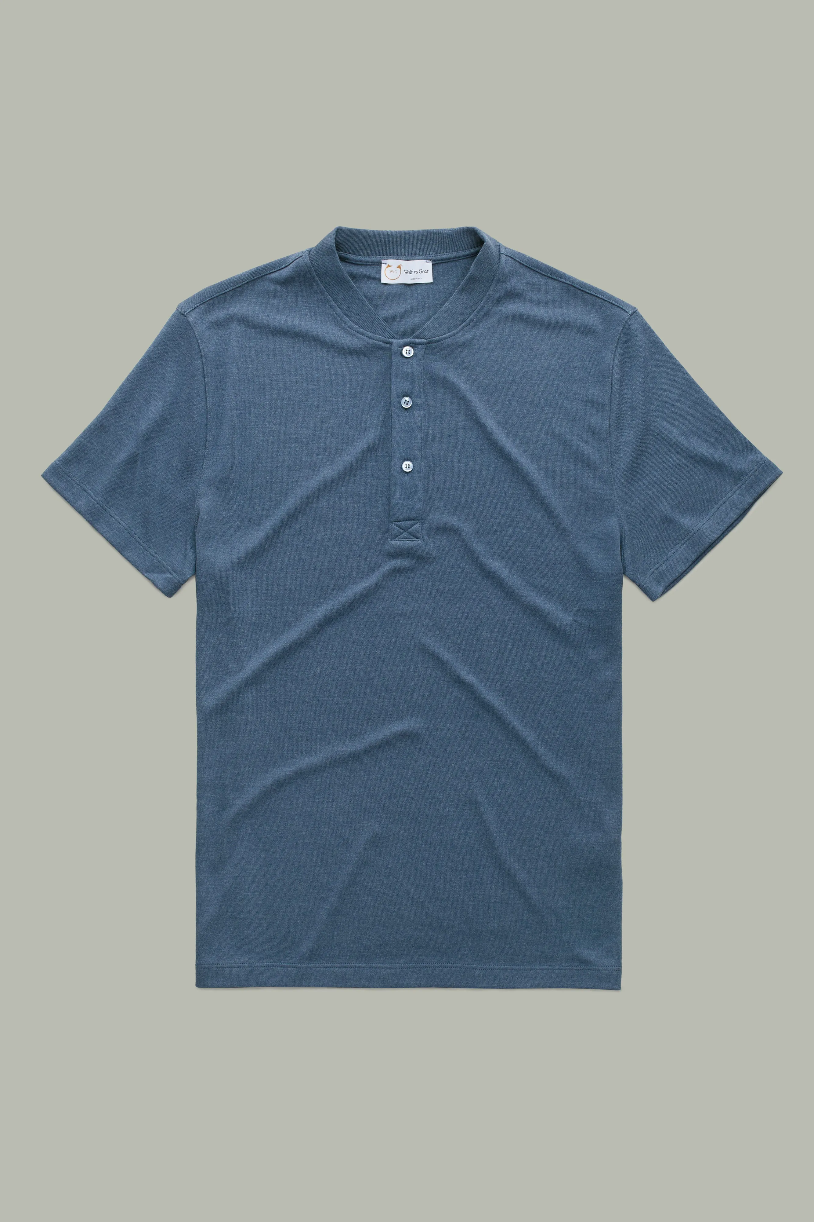 Henley Short Sleeve Bamboo Sorona Interlock Navy