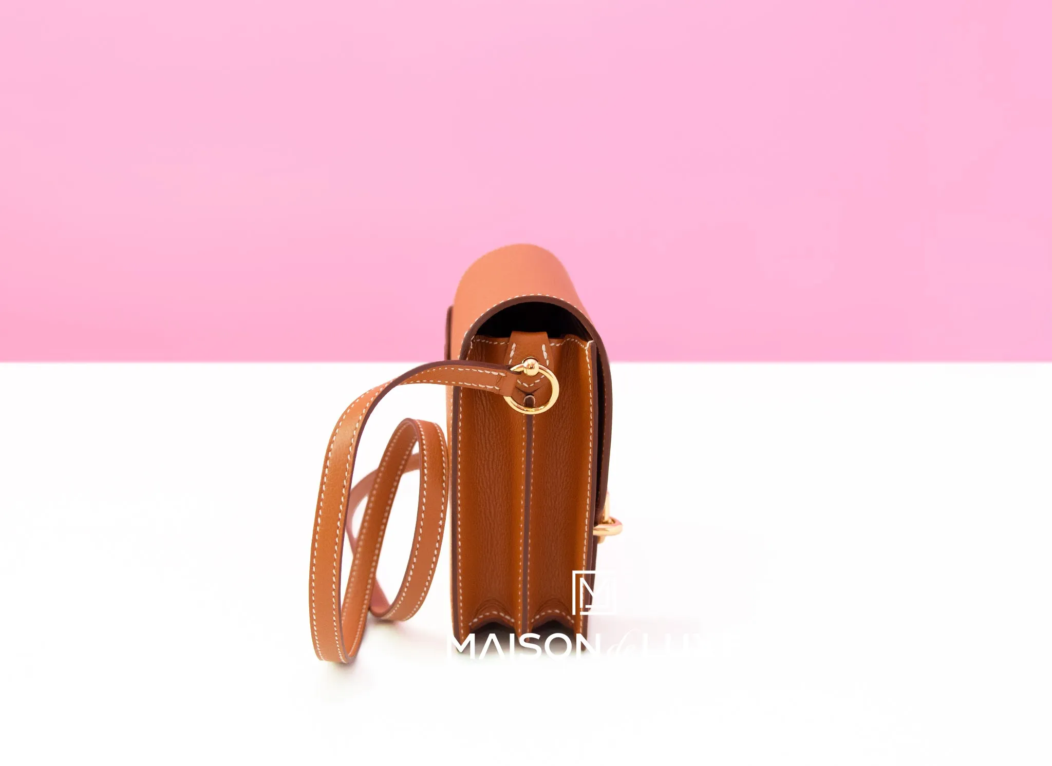 Hermes Roulis Mini 18 Gold Evercolor Handbag
