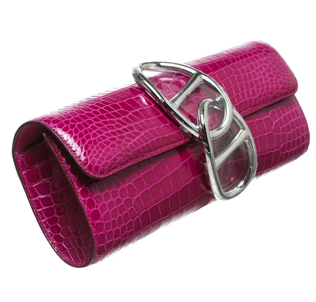 Hermès Egee Clutch Rose Scheherazade Bag