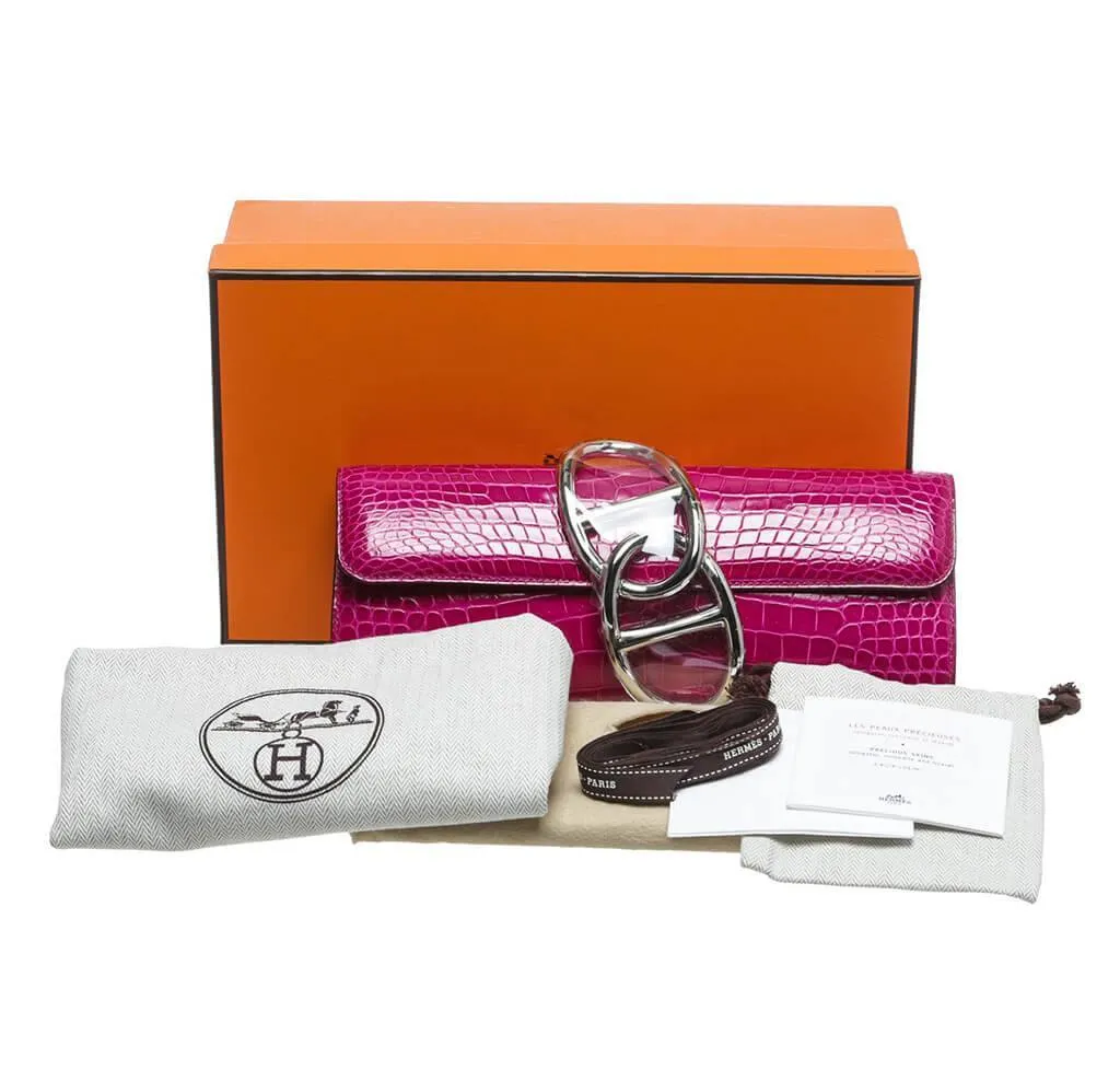 Hermès Egee Clutch Rose Scheherazade Bag