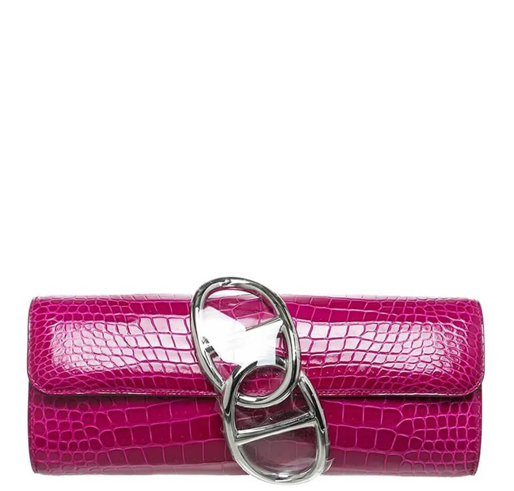 Hermès Egee Clutch Rose Scheherazade Bag