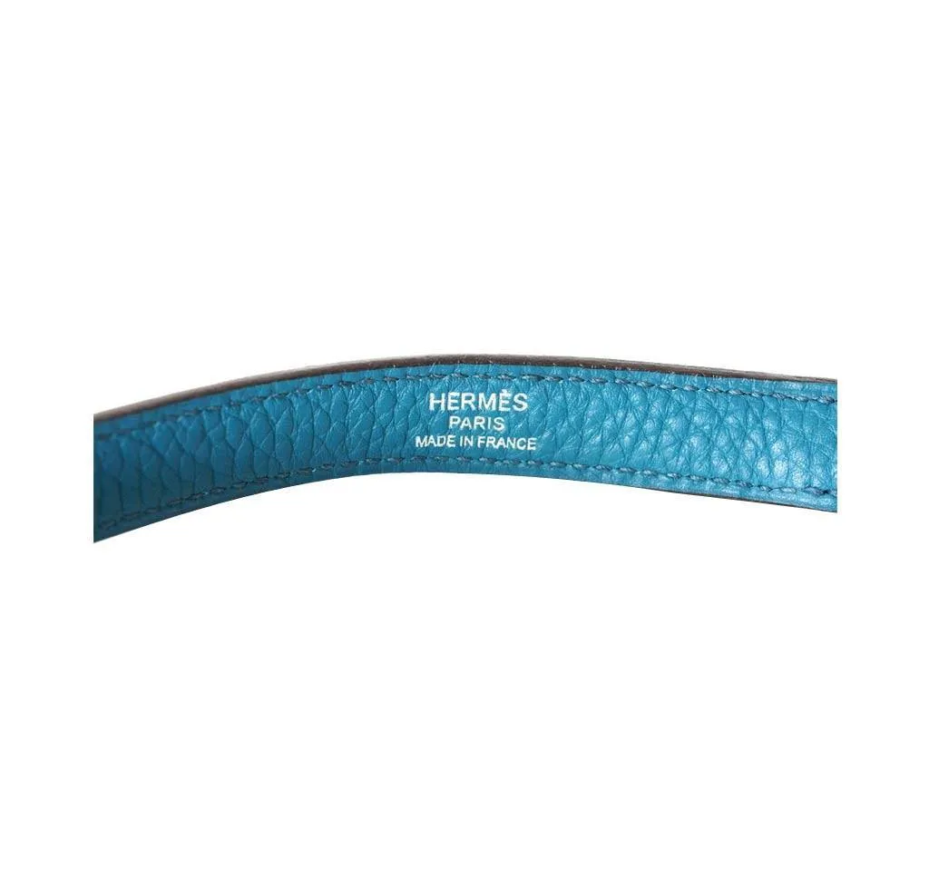 Hermès Kelly 32 Mou Blue Izmir Bag PHW