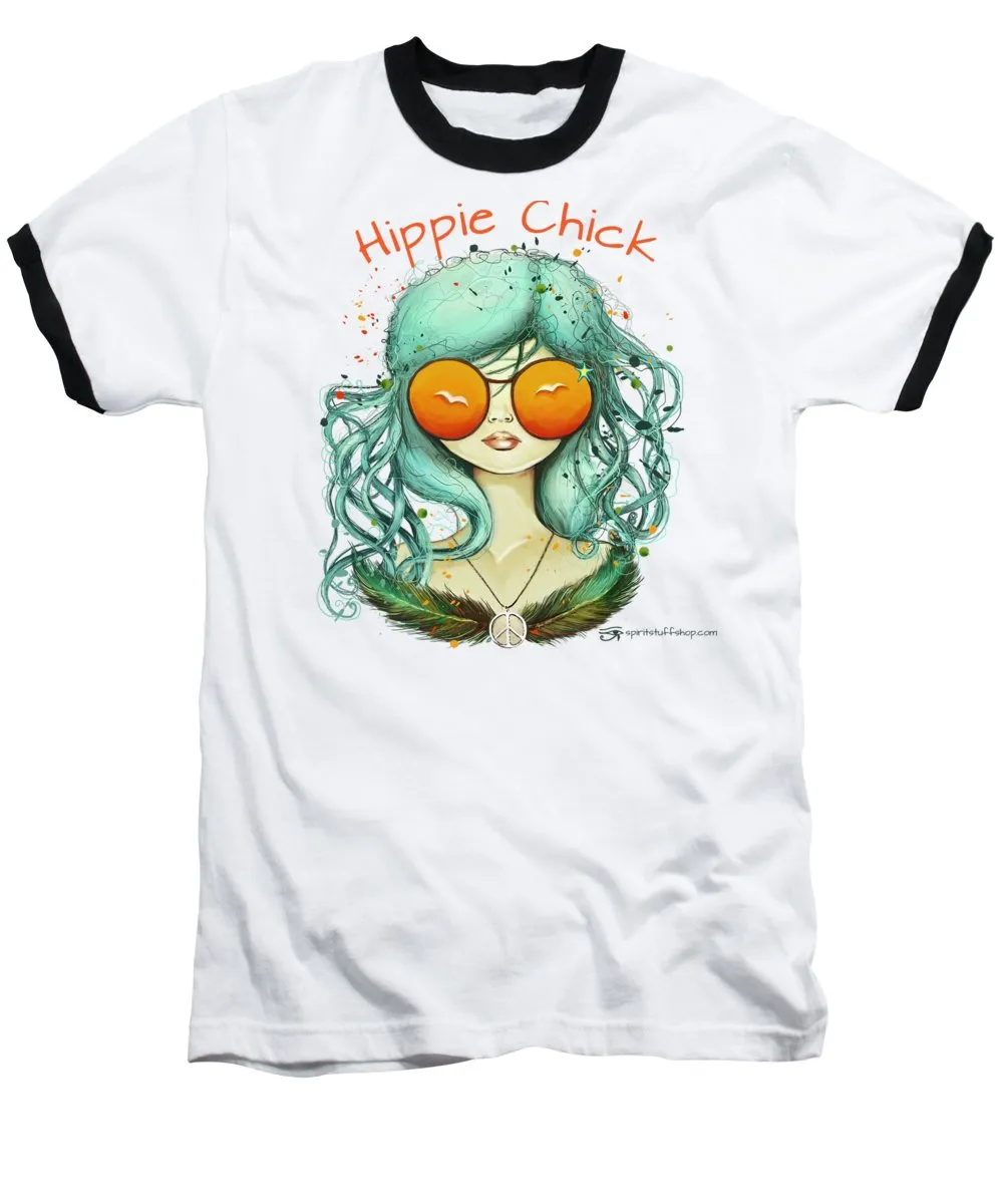 Hippie Chick - Baseball T-Shirt