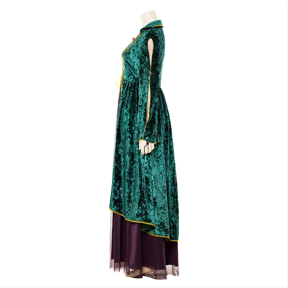 Hocus Pocus Winifred Sanderson Cosplay Costume Outfit Dress Suit Uniform
