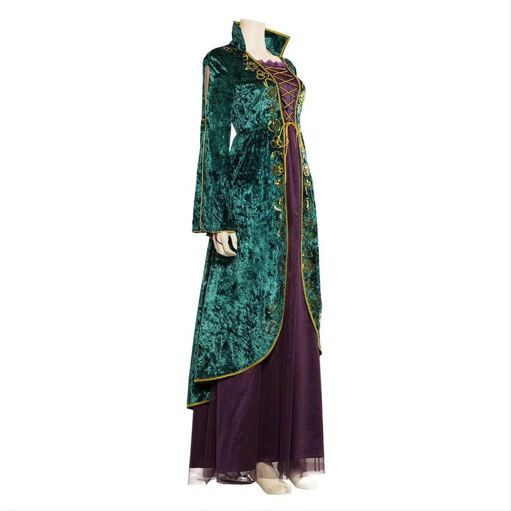 Hocus Pocus Winifred Sanderson Cosplay Costume Outfit Dress Suit Uniform