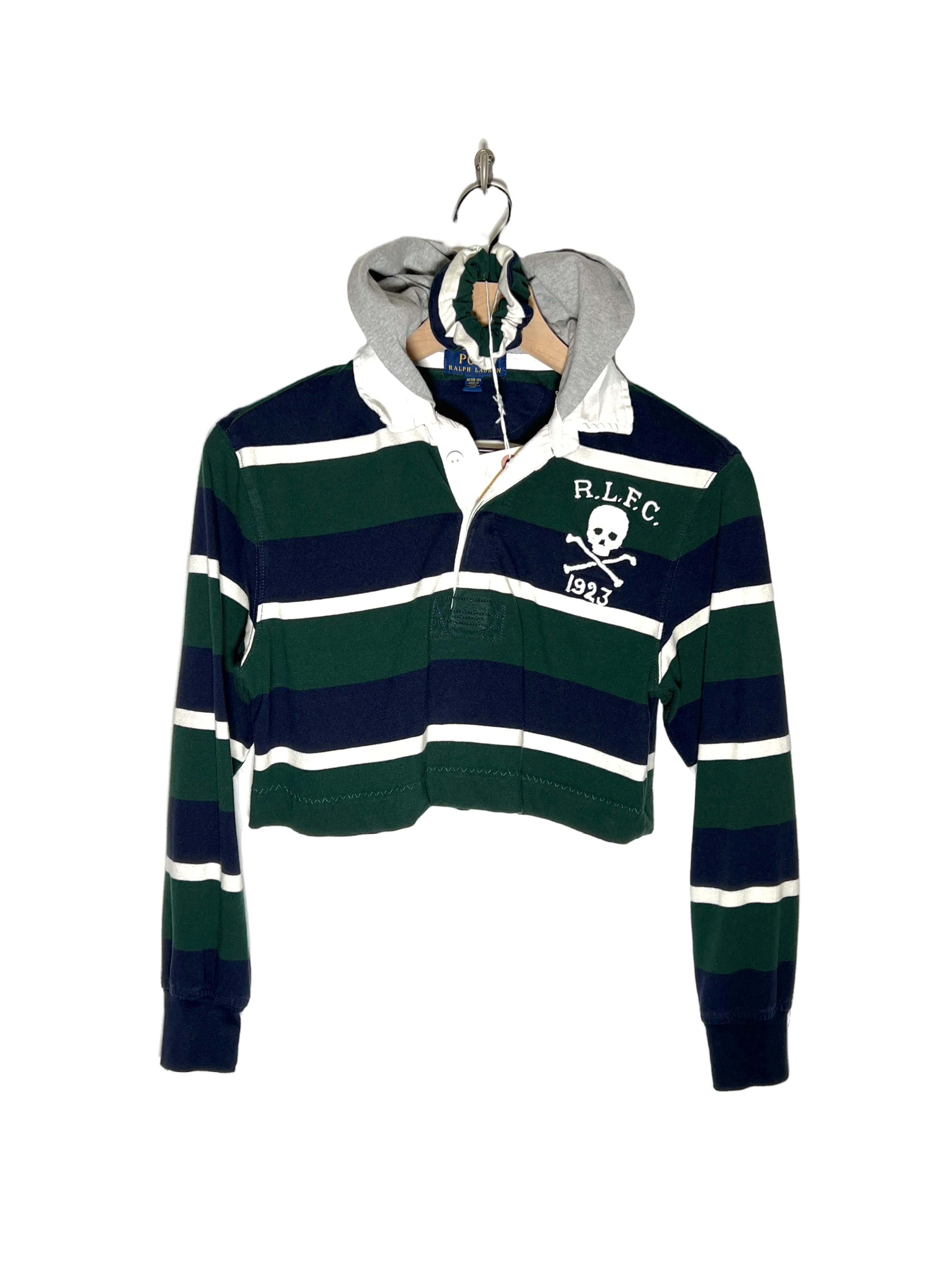 Hooded Ralph Lauren Crop Set Rugby Polo (XS/S)