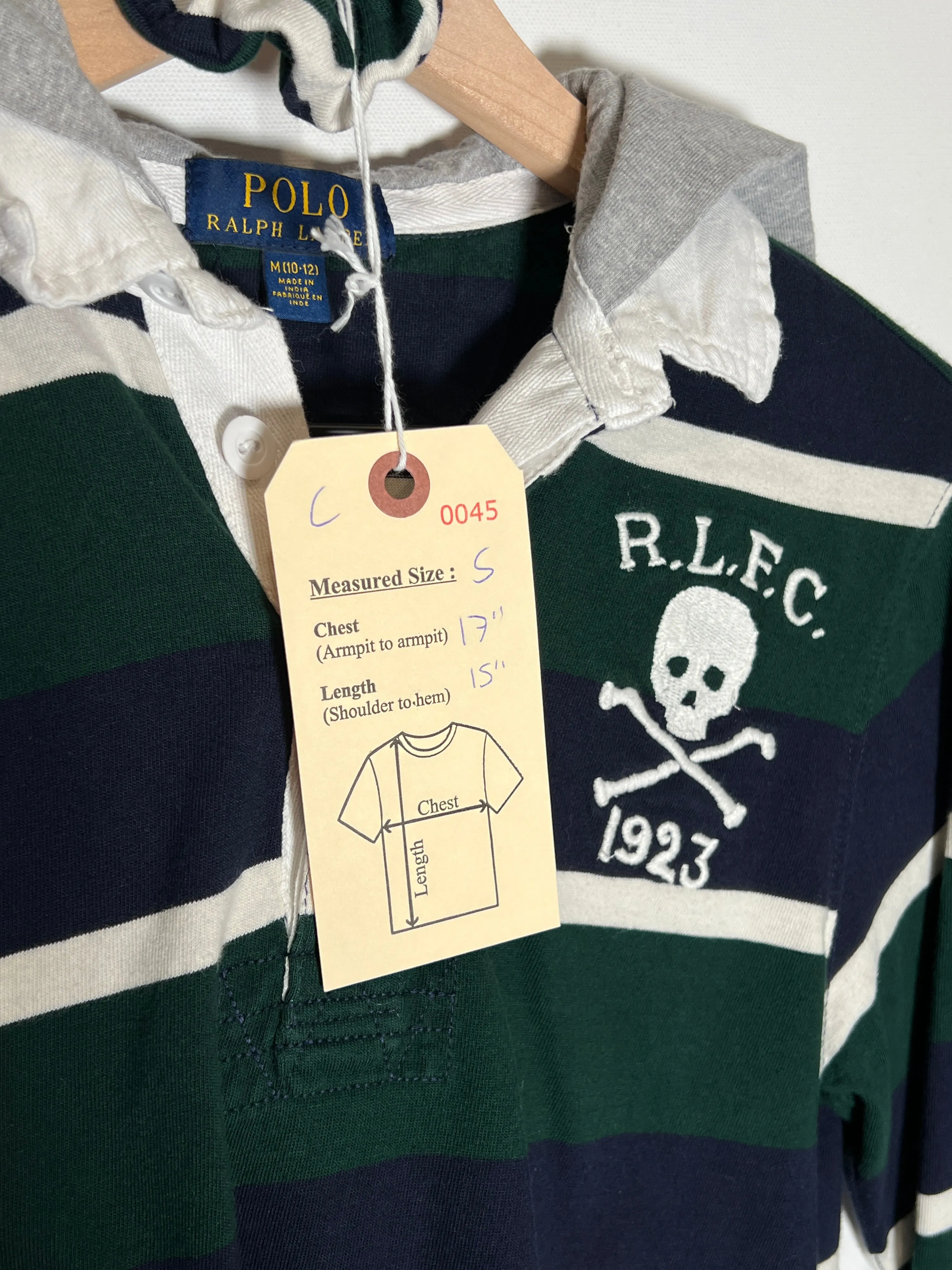 Hooded Ralph Lauren Crop Set Rugby Polo (XS/S)
