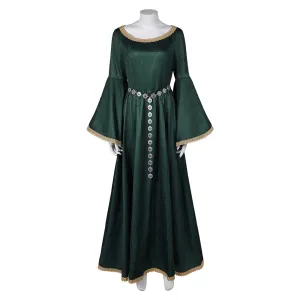 House of the Dragon Alicent Hightower Dark Green Dress Cosplay Costume Outfits