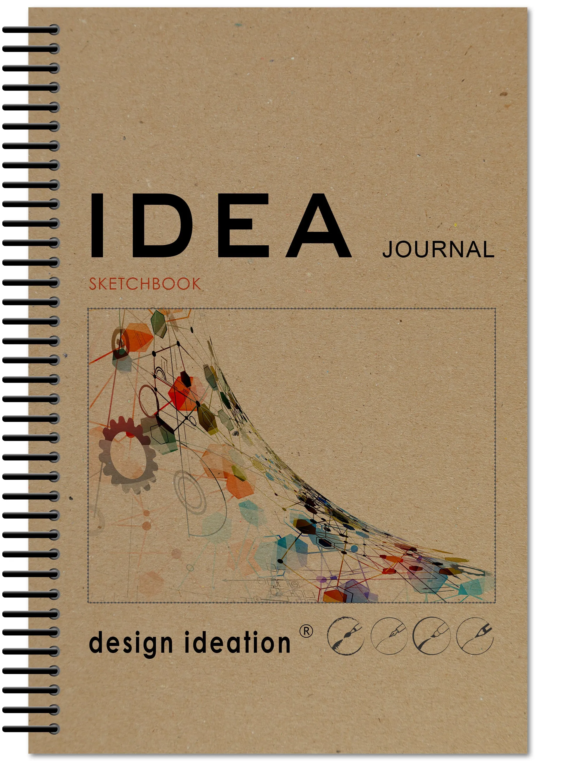 IDEA Journal Sketchbook. Spiral Bound. Journal Style. Multi-Media. (5.5" x 8.5") SB-50100-LS