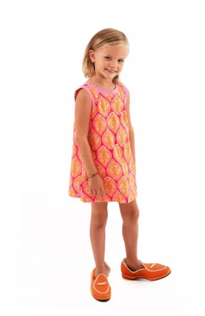 Indian Summer Pink & Orange Girls Dress