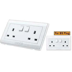 Ingco 13A 2-Gang Switched Double BS Socket – HESST0213A