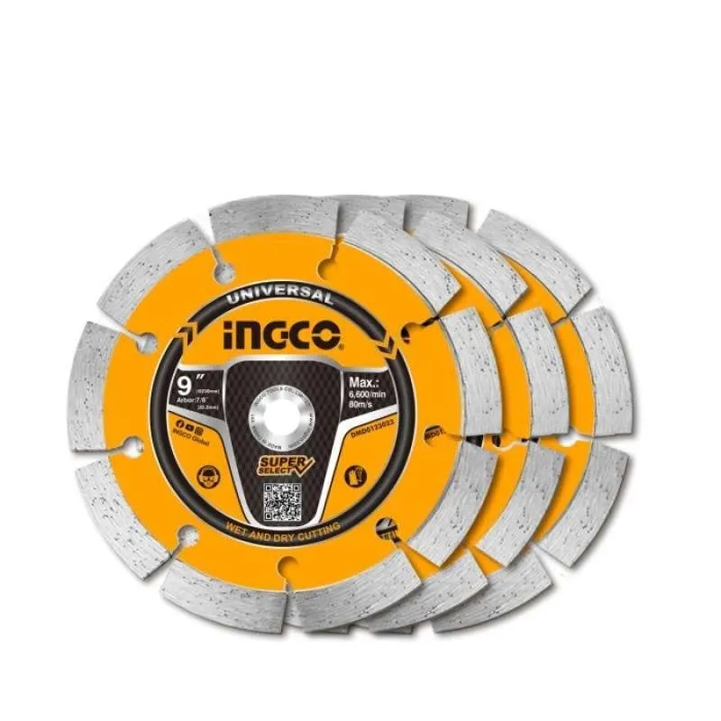 Ingco 3-Pieces 9" Dry Diamond Disc Set – DMD0123023