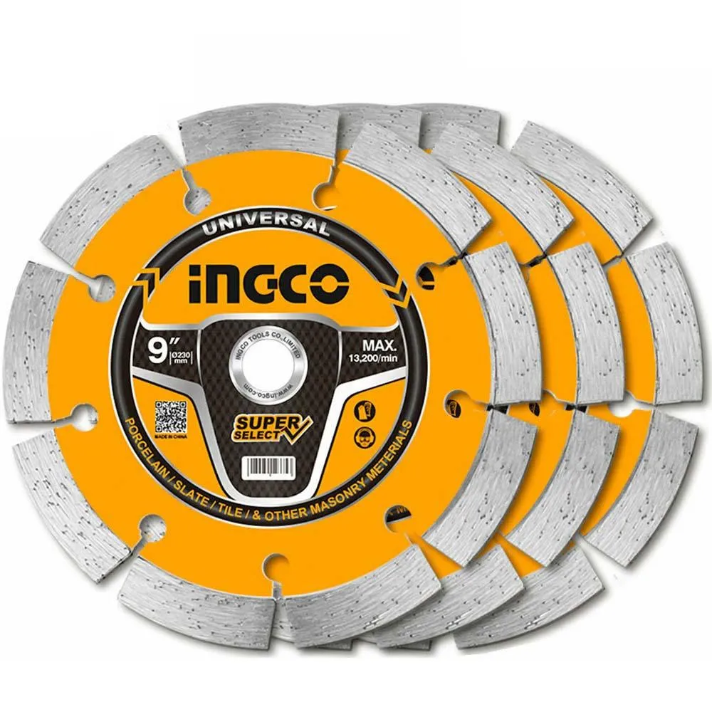 Ingco 3-Pieces 9" Dry Diamond Disc Set – DMD0123023