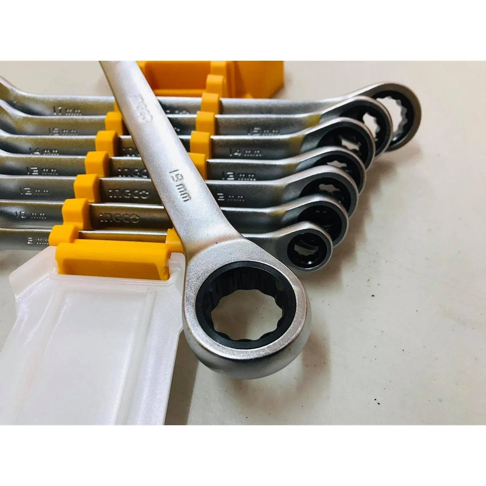 Ingco 8-Piece Ratchet Spanner Set 8-19mm – HKSPAR1082