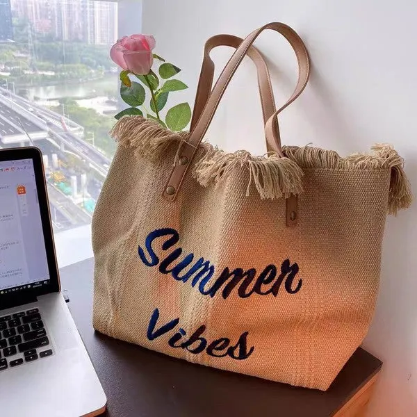 It's a Vibe- Summer Vibes Beach Tote