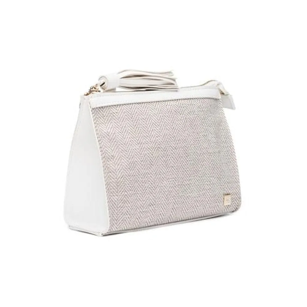JE T'AIME (WHITE)  EN ROUTE COSMETIC CLUTCH
