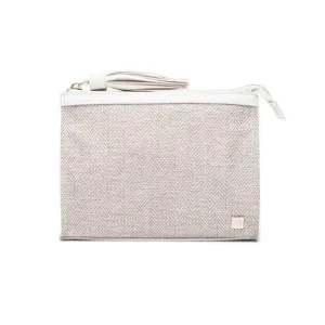 JE T'AIME (WHITE)  EN ROUTE COSMETIC CLUTCH